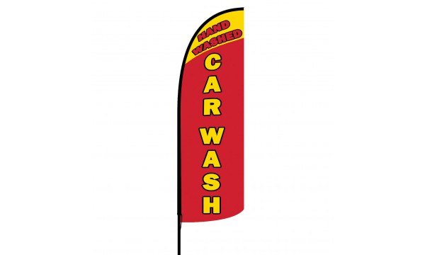 Car Wash Red Custom Advertising Flag